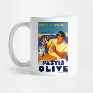 Vintage Advertising Poster France Pastis Olive Mug